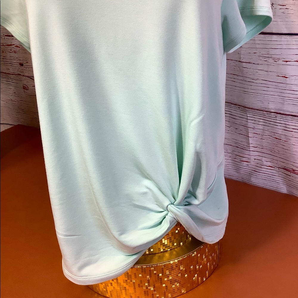 SKECHERS ACTIVE FRONT KNOT TEE TOP - MINT GREEN - Picture 2 of 10